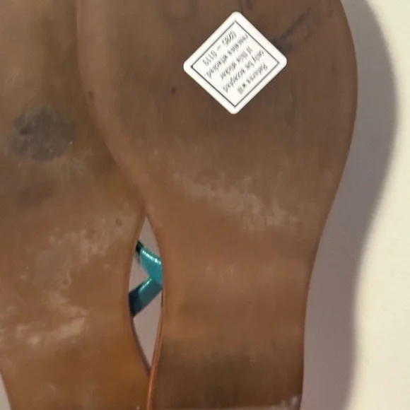 Tory Burch Leighanne Flat Thong Aquarius Size 7 - Picture 5 of 6